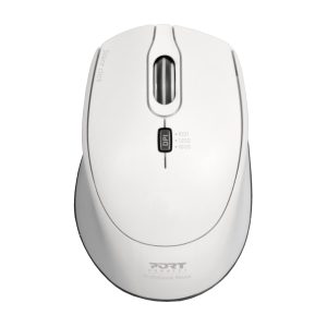 Port Connect Silent 1600DPI 3 Button Wireless Mouse - White