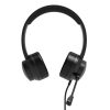 Port Connect USB Headset 1.8m Cable with Mic and Padded/Soft Cushions Black
