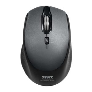 Port Connect Silent 1600DPI 3 Button Wireless Mouse - Black