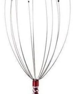 Casey Red 12 Fingers Head and Scalp Hand Held Manual Massager
