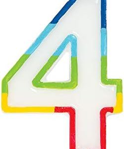 Casey 7cm Multicolor Numerical Birthday Candle Nr.4
