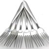 Casey Catering 6 Piece Stainless Steel Dinner Dessert Forks -Plain Design