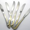 Casey Catering 6 Piece Stainless Steel Dinner Knives Set Gold