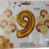 Casey 13pc Gold and White Balloon Set Nr 9