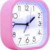 Casey Bedside Square Alarm Clock 12cm Pink