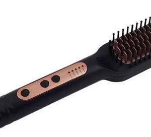 Sokany Hair Straightener Brush Black And Rose Gold