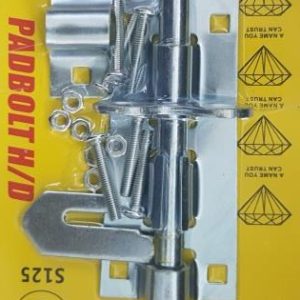 Noble Lockable Pad Bolt latch 125mm Zinc Plated