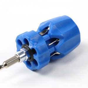 Goldtool Blue 7 in 1 Stubby Flat Head Driver Set